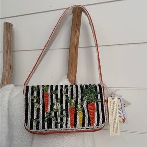 Viral Beaded Carrot Design Shoulder Bag